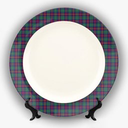 ScotsTee Shop Scottish Cairns of Finavon Modern Ceramic Tartan Plate