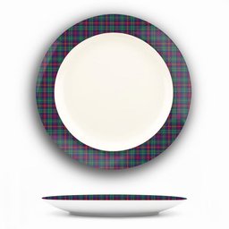 ScotsTee Shop Scottish Cairns of Finavon Modern Ceramic Tartan Plate