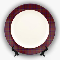ScotsTee Shop Scottish Anderson of Kinnedear Red Ceramic Tartan Plate