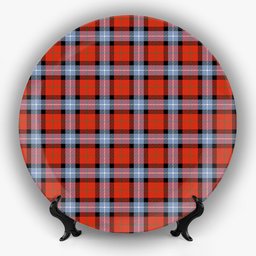 ScotsTee Shop Scottish Baillie of Polkemmet Red Ancient Ceramic Tartan Plate
