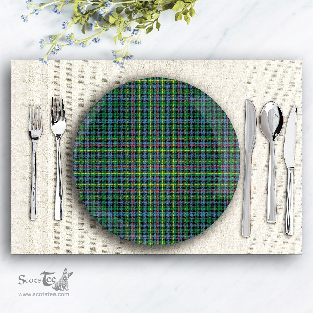 ScotsTee Shop Scottish Baillie of Lamington Modern Clan Ceramic Tartan Plate