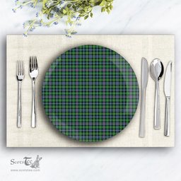 ScotsTee Shop Scottish Baillie of Lamington Modern Clan Ceramic Tartan Plate