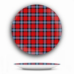ScotsTee Shop Scottish Baillie of Polkemmet Red Modern Ceramic Tartan Plate