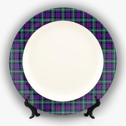 ScotsTee Shop Scottish Baillie Highland Society Modern Ceramic Tartan Plate