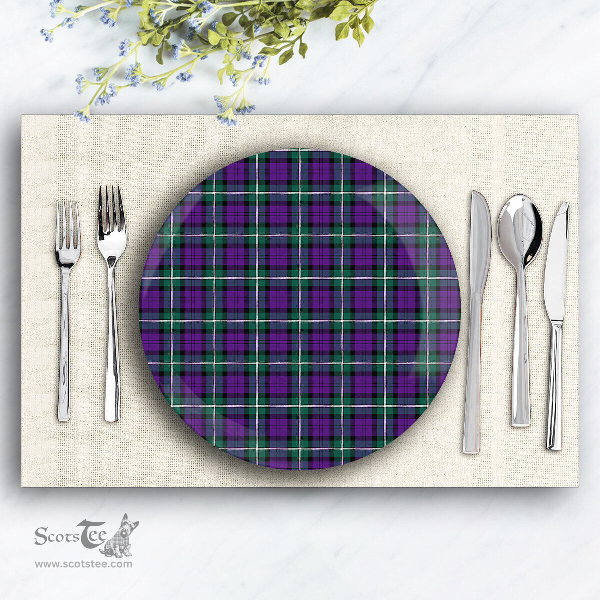 ScotsTee Shop Scottish Baillie Highland Society Modern Ceramic Tartan Plate