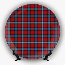 ScotsTee Shop Scottish Baillie of Polkemmet Red Ceramic Tartan Plate