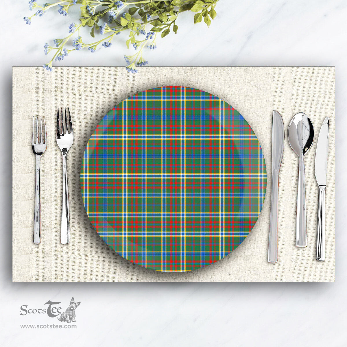 ScotsTee Shop Scottish Currie of Arran Modern Clan Ceramic Tartan Plate