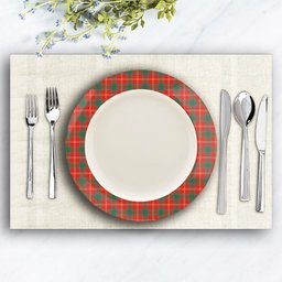 ScotsTee Shop Scottish Chisholm of Strathglass Ancient Ceramic Tartan Plate