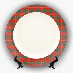 ScotsTee Shop Scottish Chisholm of Strathglass Ancient Ceramic Tartan Plate
