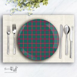 ScotsTee Shop Scottish Cairns of Finavon Ancient Ceramic Tartan Plate