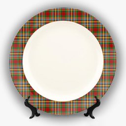 ScotsTee Shop Scottish Chattan Chief of Clan Ceramic Tartan Plate