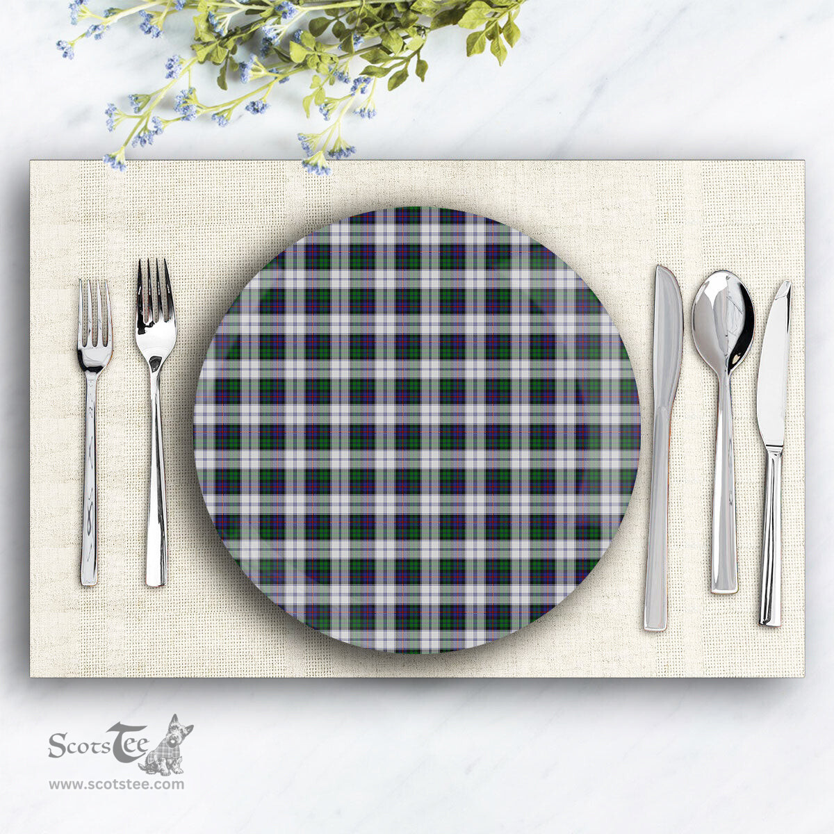 ScotsTee Shop Scottish Campbell of Cawdor Dress Ceramic Tartan Plate