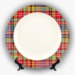 ScotsTee Shop Scottish Drummond of Strathallan Modern Ceramic Tartan Plate