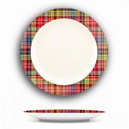 ScotsTee Shop Scottish Drummond of Strathallan Modern Ceramic Tartan Plate
