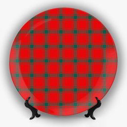 ScotsTee Shop Scottish Donald of the Isles Red Modern Ceramic Tartan Plate