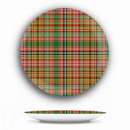 ScotsTee Shop Scottish Drummond of Strathallan  Ancient Ceramic Tartan Plate
