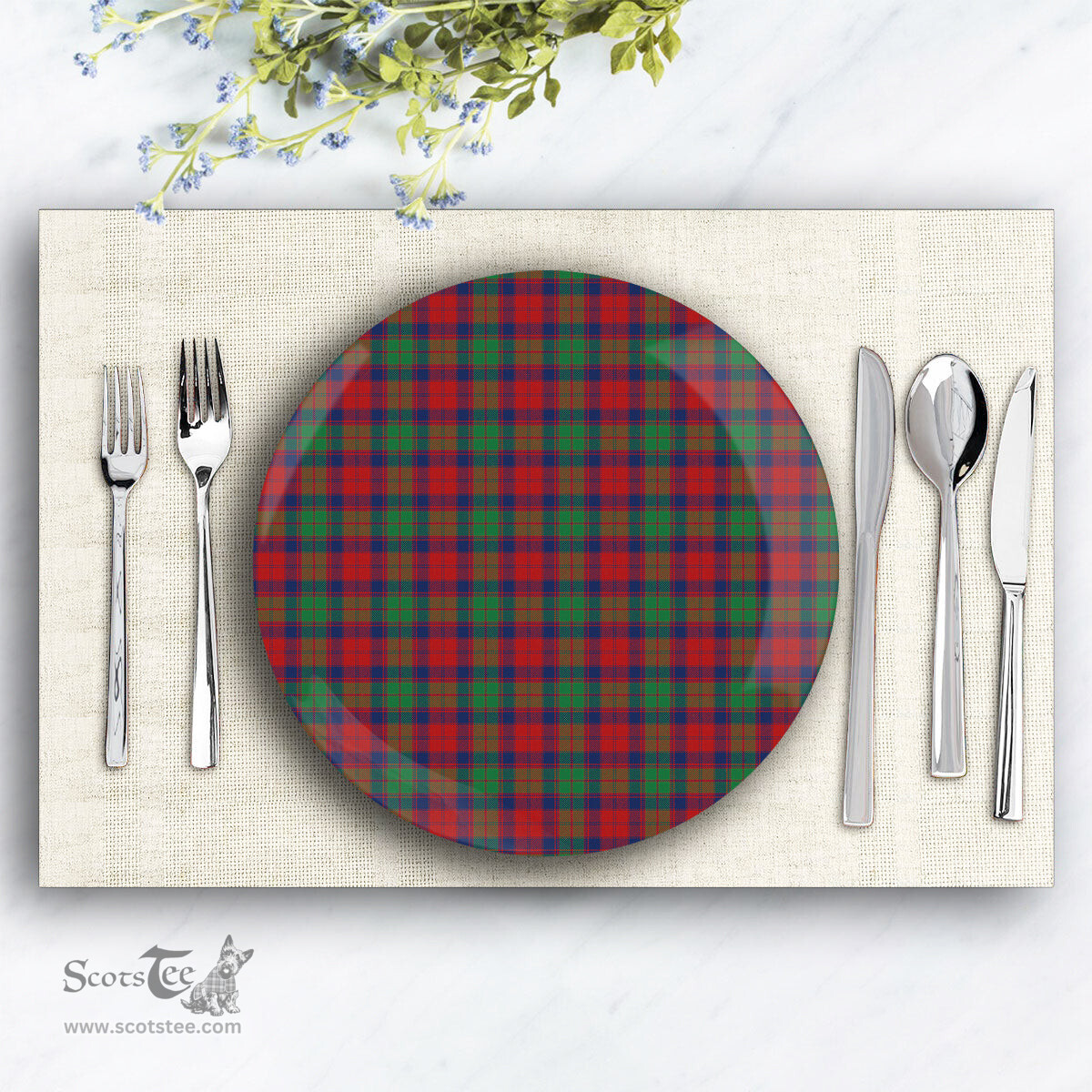 ScotsTee Shop Scottish Fraser of Altyre Modern Ceramic Tartan Plate