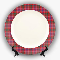 ScotsTee Shop Scottish Donald of Glenaladale Modern Ceramic Tartan Plate
