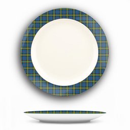 ScotsTee Shop Scottish Dalrymple M of Oxenfoord Ceramic Tartan Plate