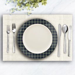 ScotsTee Shop Scottish Davidson of Tulloch Dress Ceramic Tartan Plate