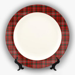 ScotsTee Shop Scottish Donald of Staffa_s Sett Ceramic Tartan Plate