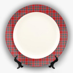 ScotsTee Shop Scottish Donald of Lochmaddy Modern Ceramic Tartan Plate