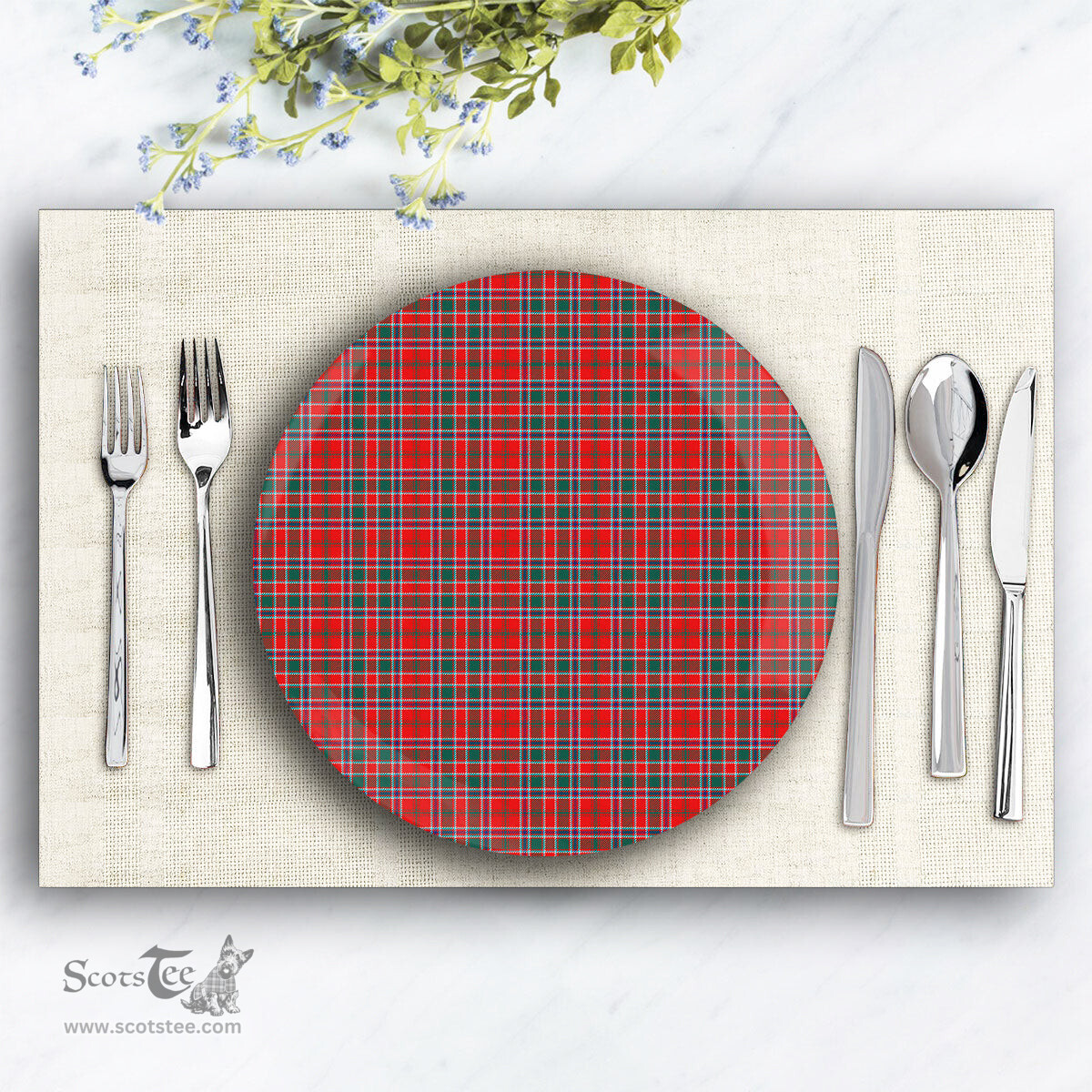 ScotsTee Shop Scottish Donald of Lochmaddy Modern Ceramic Tartan Plate