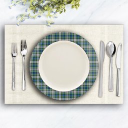 ScotsTee Shop Scottish Davidson of Tulloch Dress Ancient Ceramic Tartan Plate