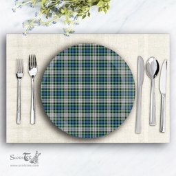 ScotsTee Shop Scottish Davidson of Tulloch Dress Ancient Ceramic Tartan Plate