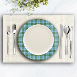 ScotsTee Shop Scottish Irvine of Glentulchan Modern Ceramic Tartan Plate
