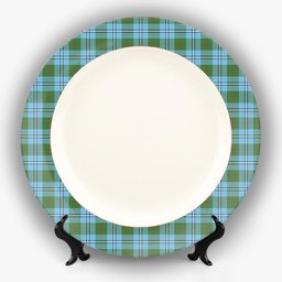 ScotsTee Shop Scottish Irvine of Glentulchan Modern Ceramic Tartan Plate