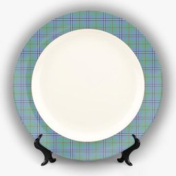 ScotsTee Shop Scottish Irvine of Glentulchan Ancient Ceramic Tartan Plate
