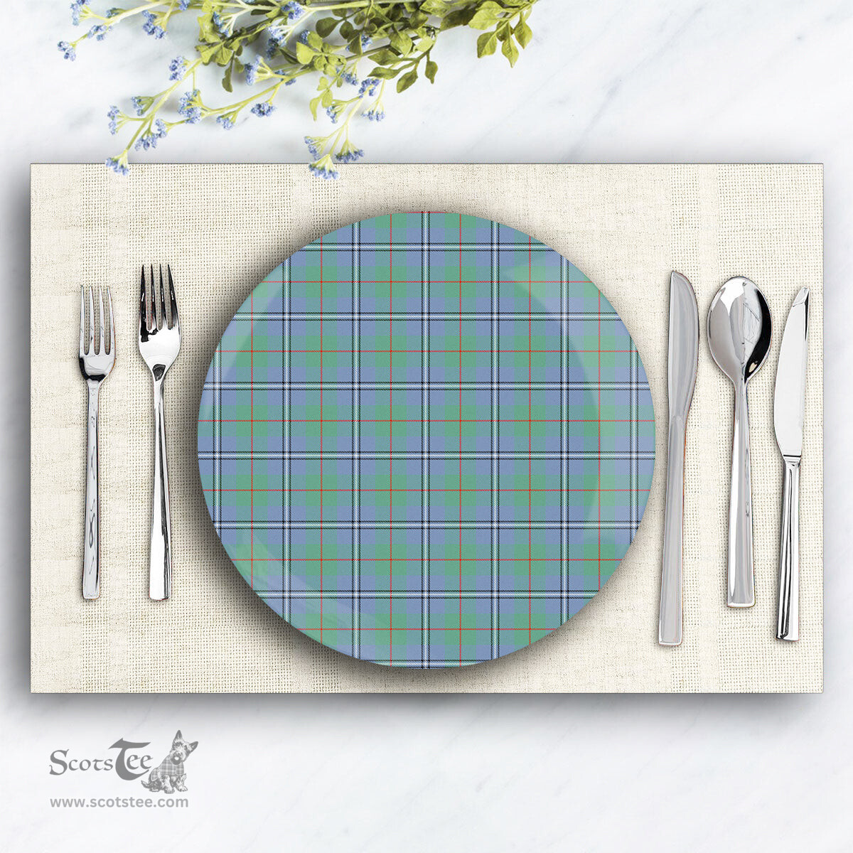 ScotsTee Shop Scottish Irvine of Glentulchan Ancient Ceramic Tartan Plate
