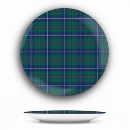 ScotsTee Shop Scottish Irvine of Bonshaw Tower Modern Ceramic Tartan Plate