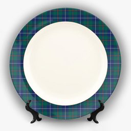 ScotsTee Shop Scottish Irvine of Bonshaw Tower Modern Ceramic Tartan Plate
