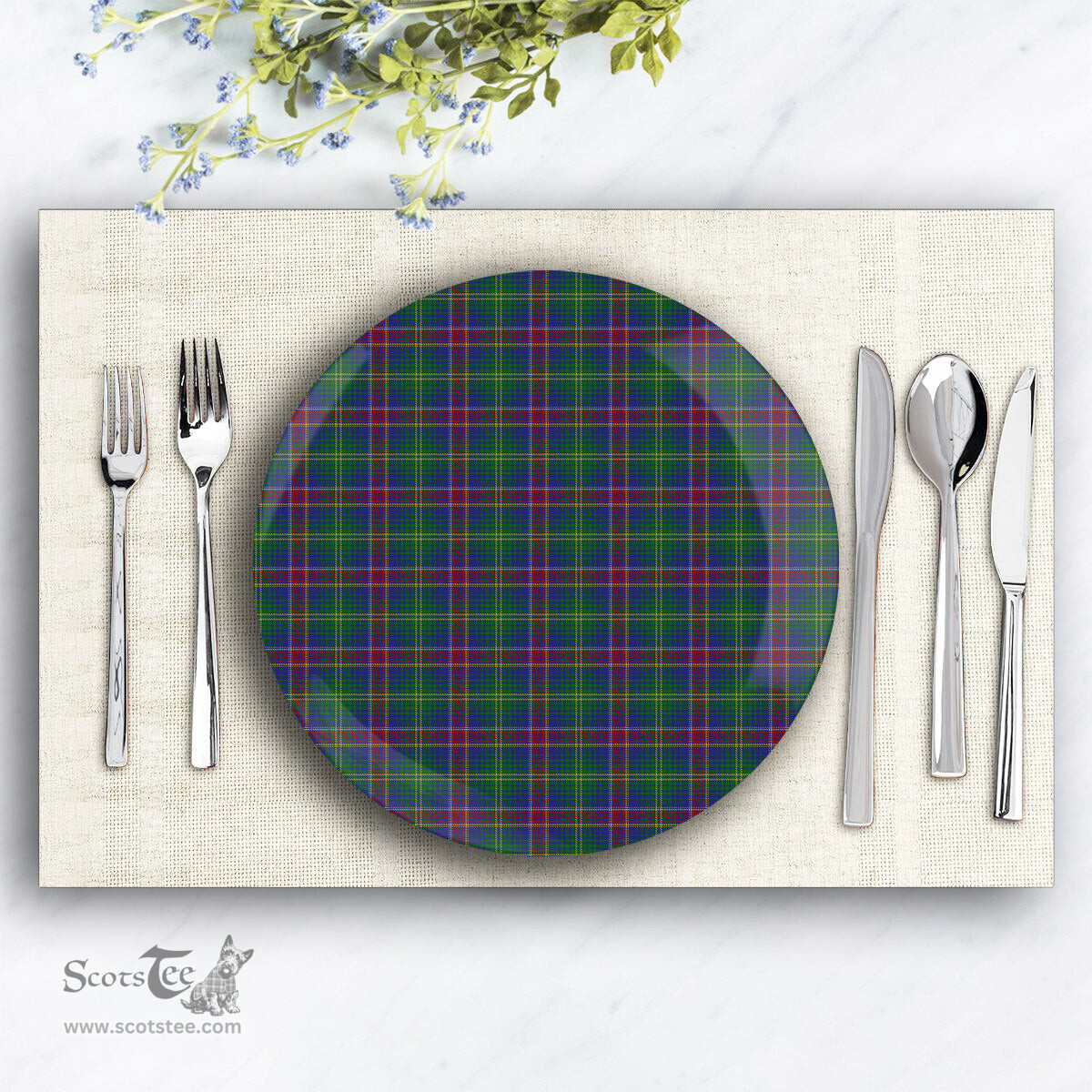 ScotsTee Shop Scottish Hart of Scotland Ceramic Tartan Plate