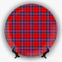 ScotsTee Shop Scottish Kelly of Sleat Red Modern Ceramic Tartan Plate