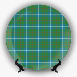 ScotsTee Shop Scottish Irvine of Bonshaw Tower Ancient Ceramic Tartan Plate
