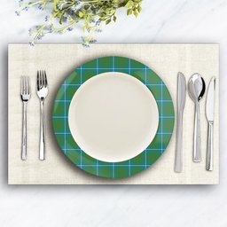 ScotsTee Shop Scottish Irvine of Bonshaw Tower Ancient Ceramic Tartan Plate