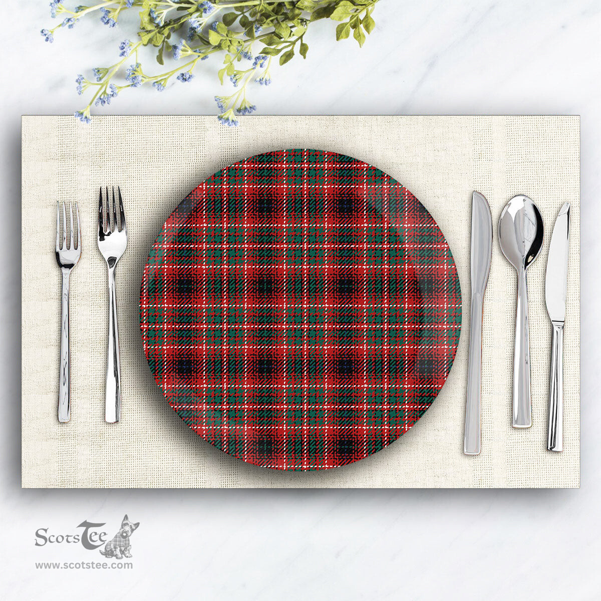 ScotsTee Shop Scottish Innes of Cowie Modern Ceramic Tartan Plate
