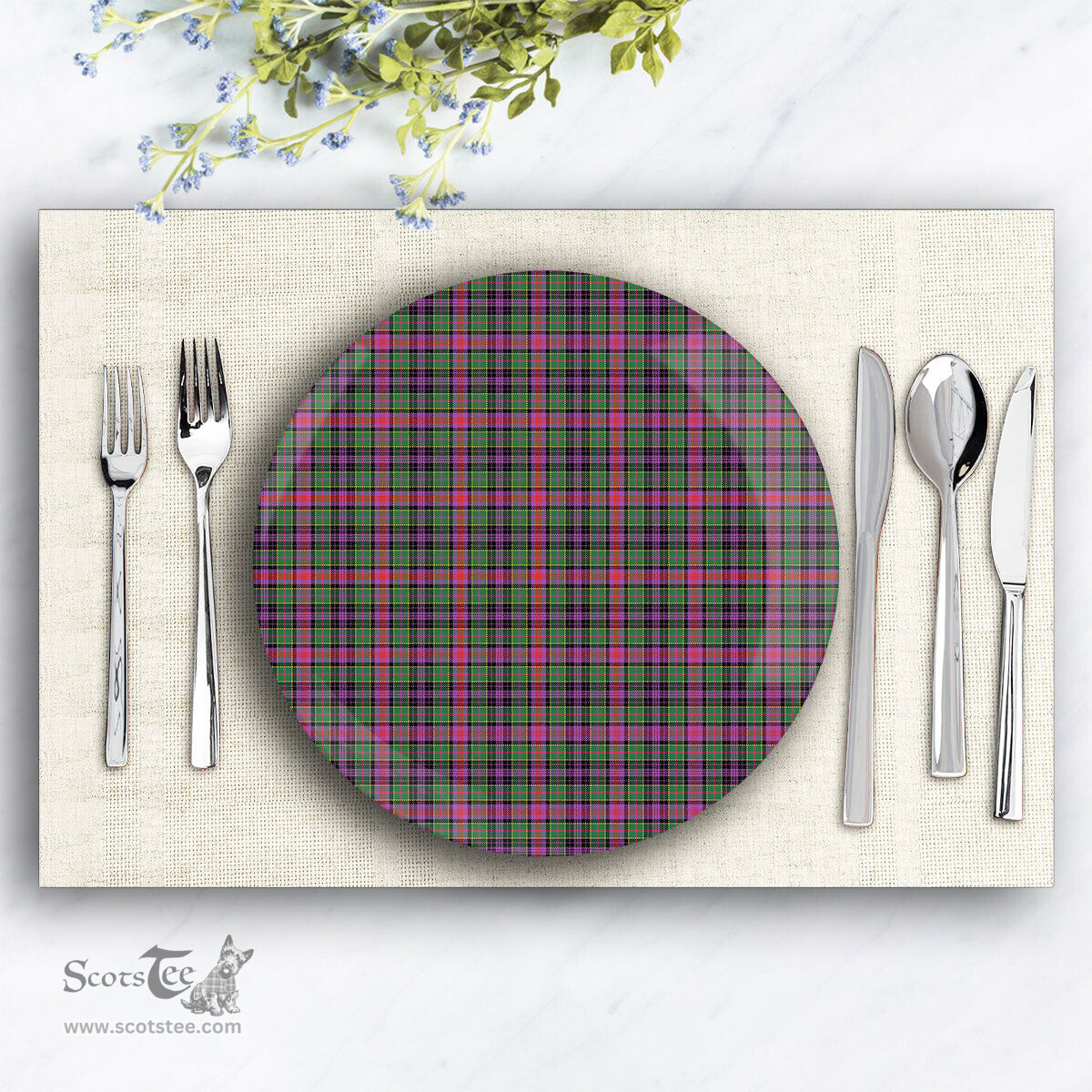 ScotsTee Shop Scottish Graham of Airth Ancient Ceramic Tartan Plate