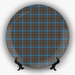 ScotsTee Shop Scottish Hanna of Leith yellow line Ceramic Tartan Plate