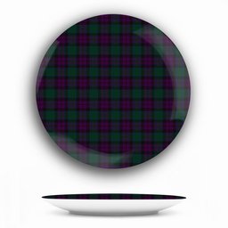 ScotsTee Shop Scottish MacArthur of Milton Hunting Ceramic Tartan Plate