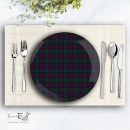 ScotsTee Shop Scottish MacArthur of Milton Hunting Ceramic Tartan Plate
