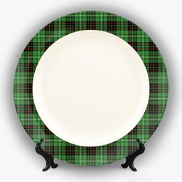 ScotsTee Shop Scottish MacAulay of Lewis Ancient Ceramic Tartan Plate