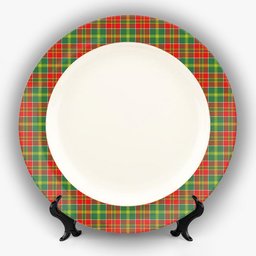 ScotsTee Shop Scottish MacDonald of Kingsburgh Modern Ceramic Tartan Plate