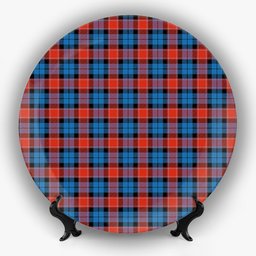 ScotsTee Shop Scottish Graham of Menteith Red Ancient Ceramic Tartan Plate