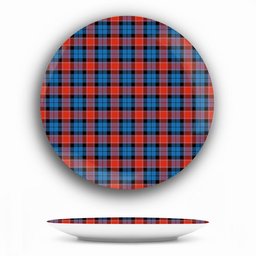 ScotsTee Shop Scottish Graham of Menteith Red Ancient Ceramic Tartan Plate