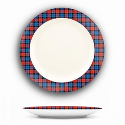 ScotsTee Shop Scottish Graham of Menteith Red Ancient Ceramic Tartan Plate