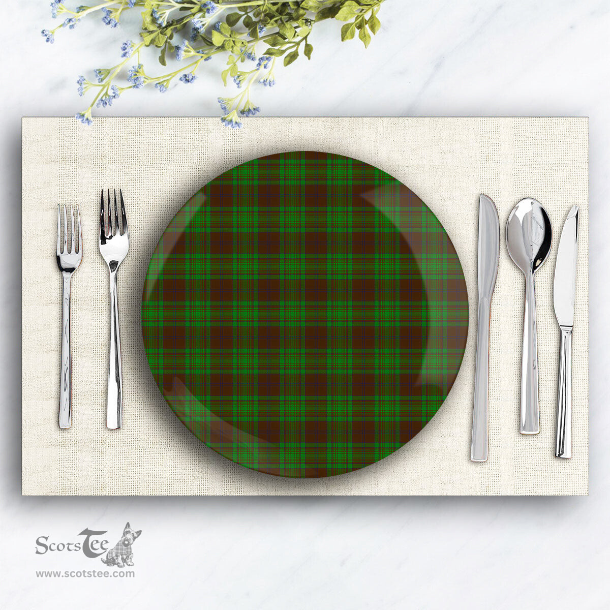 ScotsTee Shop Scottish MacAlister of Glenbarr Hunting Ceramic Tartan Plate